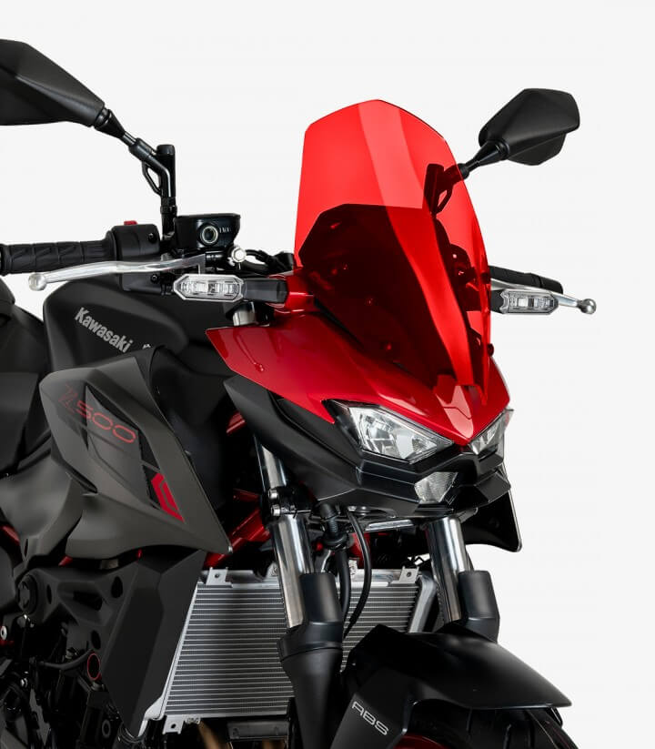 Windschild Puig New Generation Touring Kawasaki Z500 (24-26) Rot 22009R