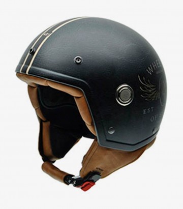 NZI Tonup Optima Matt Steel Wheels Open Face Helmet