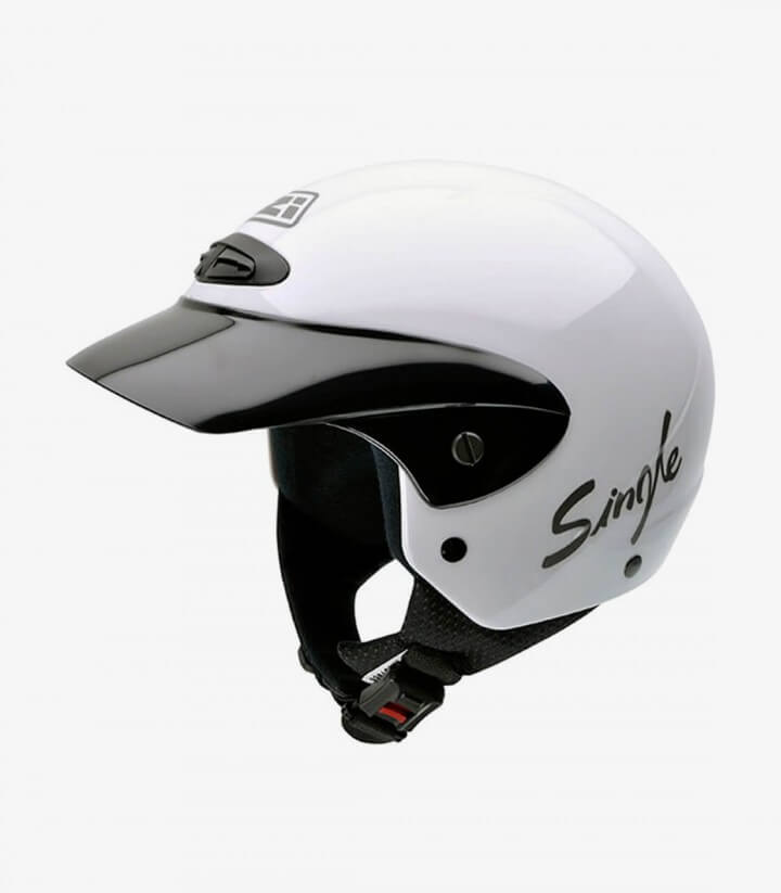 NZI Single Jr White Open Face Helmet