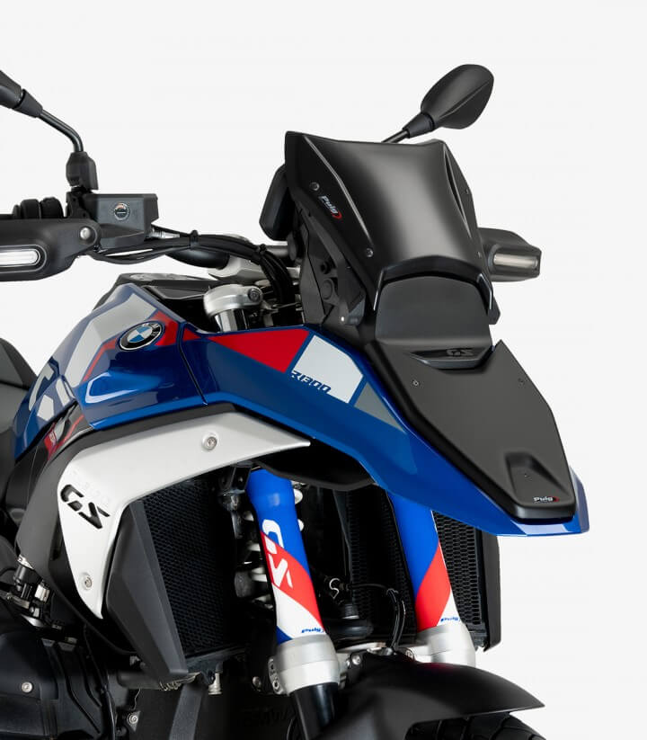 Windschild Puig New Generation Sport Plus BMW R1300GS (23-26), R1300GS Adventure (24-26) Mattschwarz 21897J