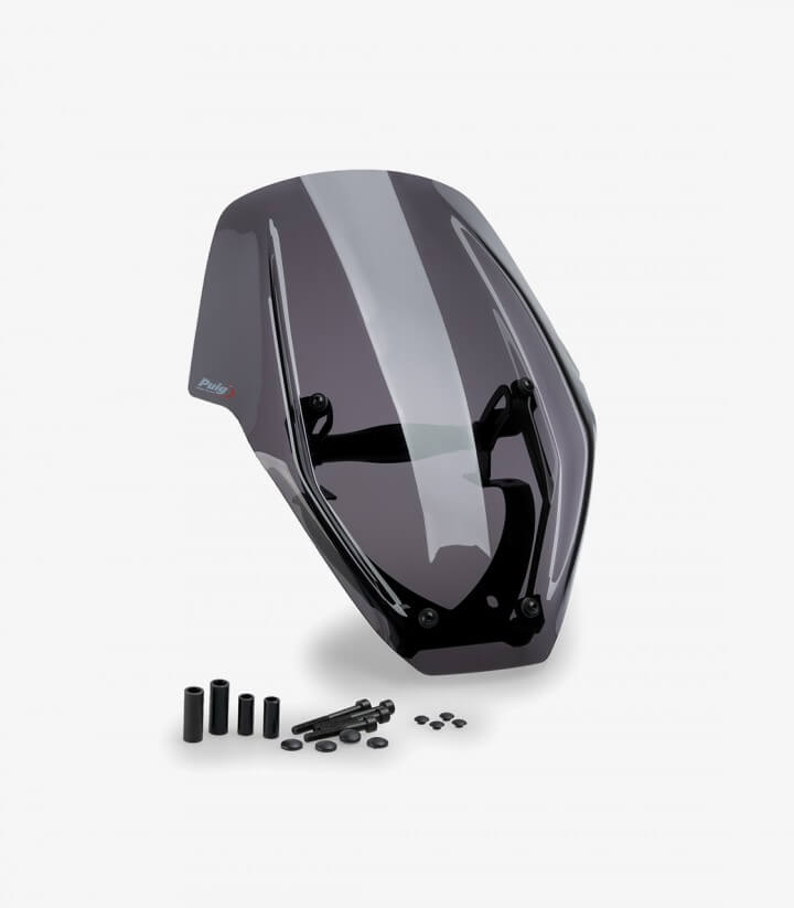 Windschild Puig New Generation verstellbar Ducati Diavel V4 (24-26) Dunkel getönt 21713F