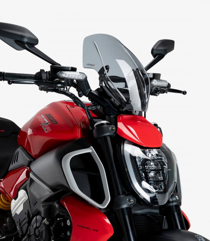 Windschild Puig New Generation verstellbar Ducati Diavel V4 (24-26) Getönt 21713H