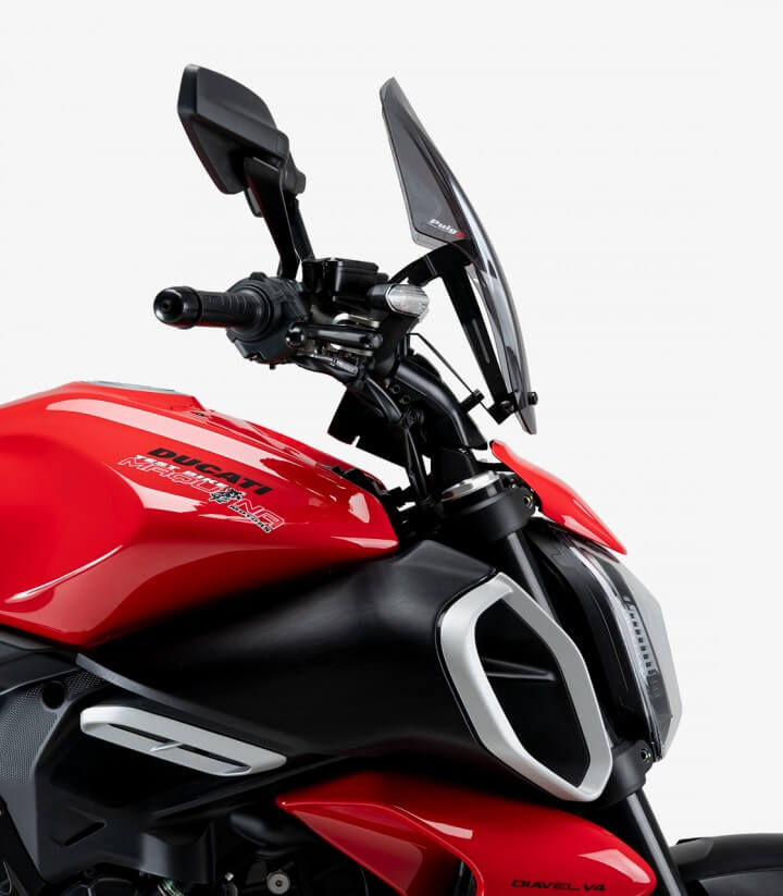Windschild Puig New Generation verstellbar Ducati Diavel V4 (24-26) Getönt 21713H