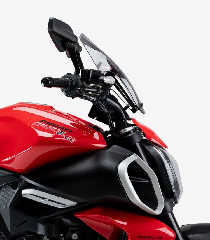 Windschild Puig New Generation verstellbar Ducati Diavel V4 (24-26) Getönt 21713H