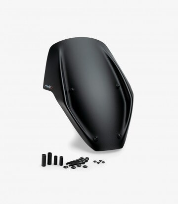 Windschild Puig New Generation verstellbar Ducati Diavel V4 (24-26) Mattschwarz 21713J