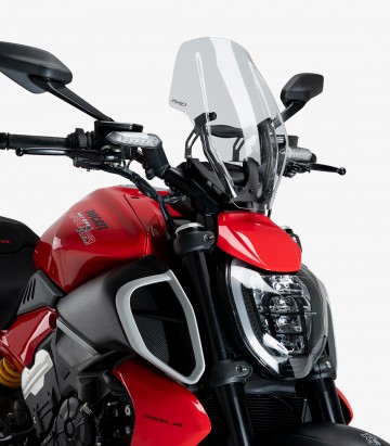 Windschild Puig New Generation verstellbar Ducati Diavel V4 (24-26) Klar 21713W