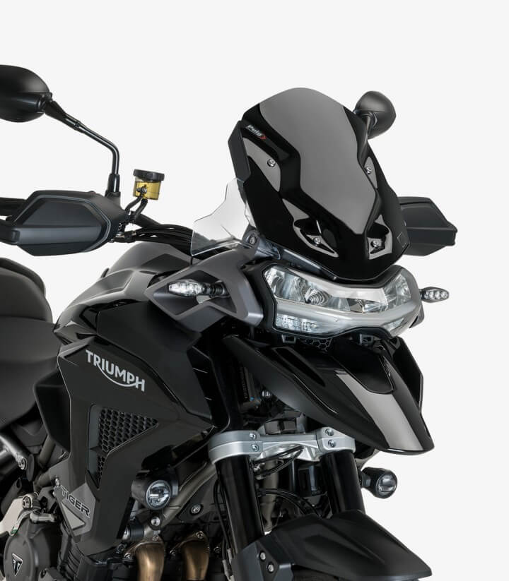 Windschild Puig Sport Triumph Tiger 1200 GT/GT Explorer/GT Pro/Rally Explorer/Pro (22-26) Schwarz 21394N