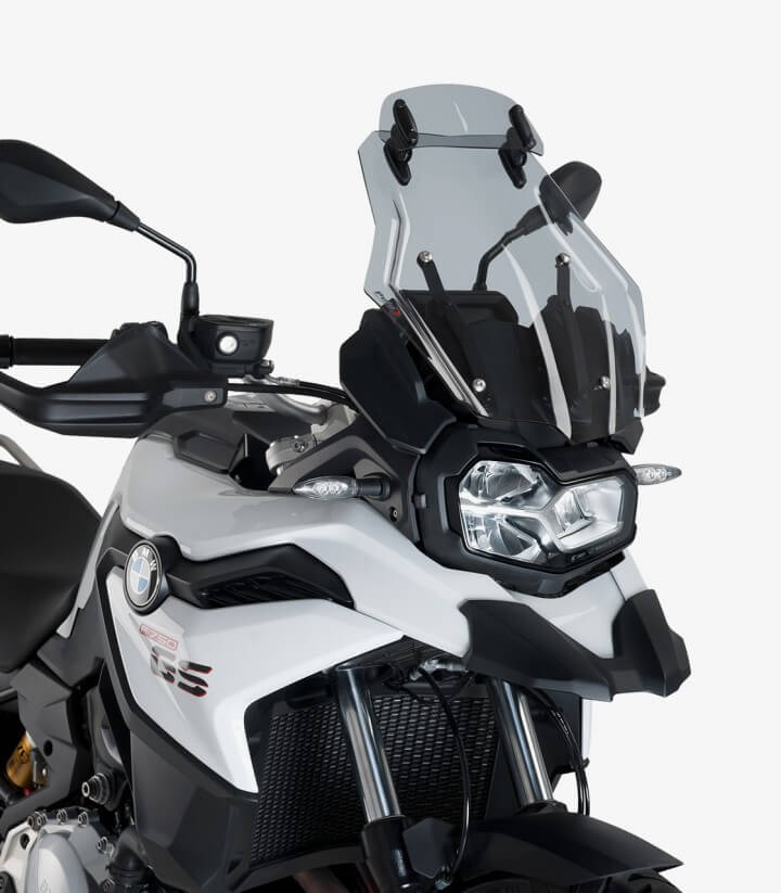 BMW F750GS (2018 - 2024), F850GS / Adventure (2018 - 2023) Puig Touring with visor Smoked Windshield 3832H