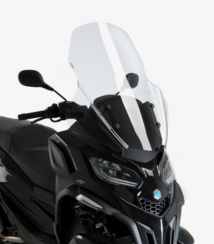 Piaggio MP3 400 / Sport / 530 Exclusive (2022 - 2024) Puig V-Tech Line Touring Transparent Windscreen 21374W