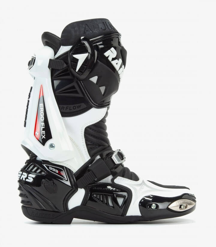 Motorradstiefel Unisex Rainers 999 Weiß und Schwarz