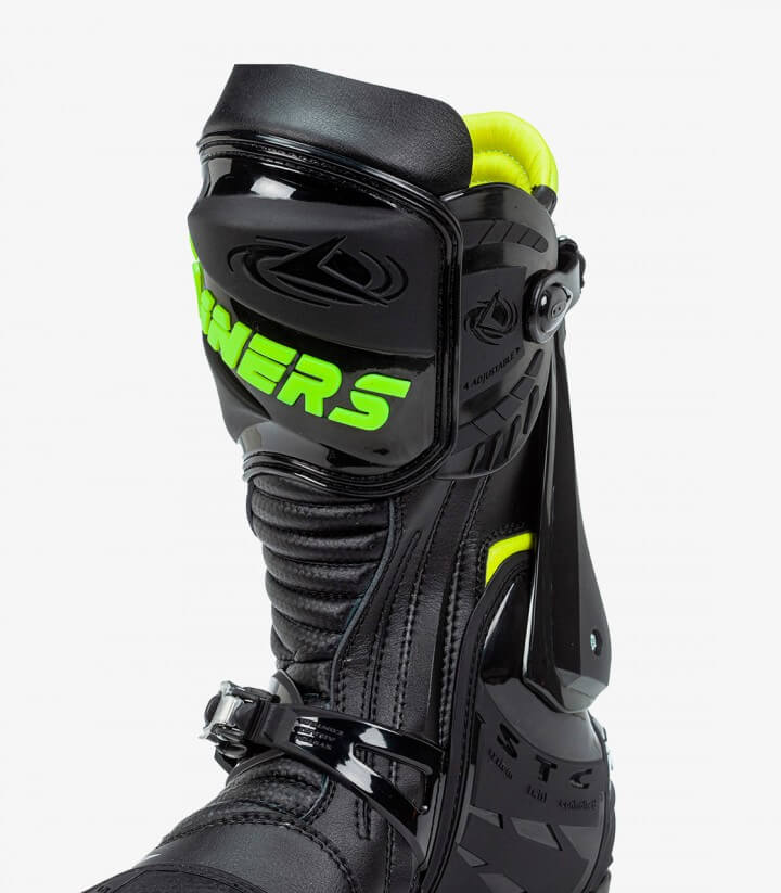 Botas de moto unisex Rainers 999 negro y fluor 999F