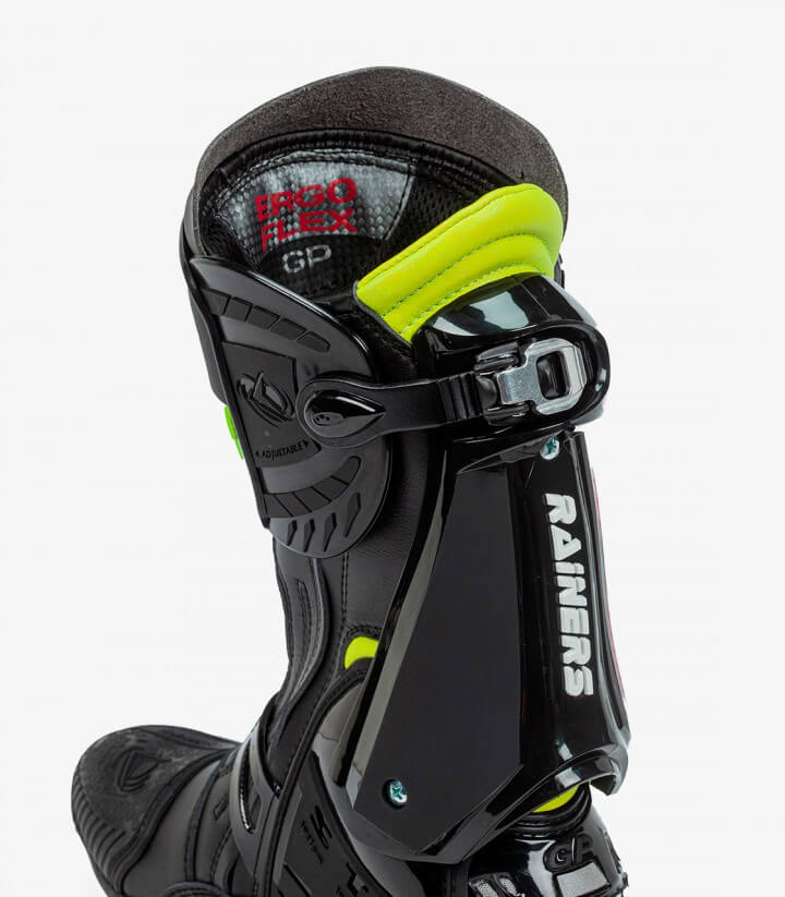 Botas de moto unisex Rainers 999 negro y fluor 999F