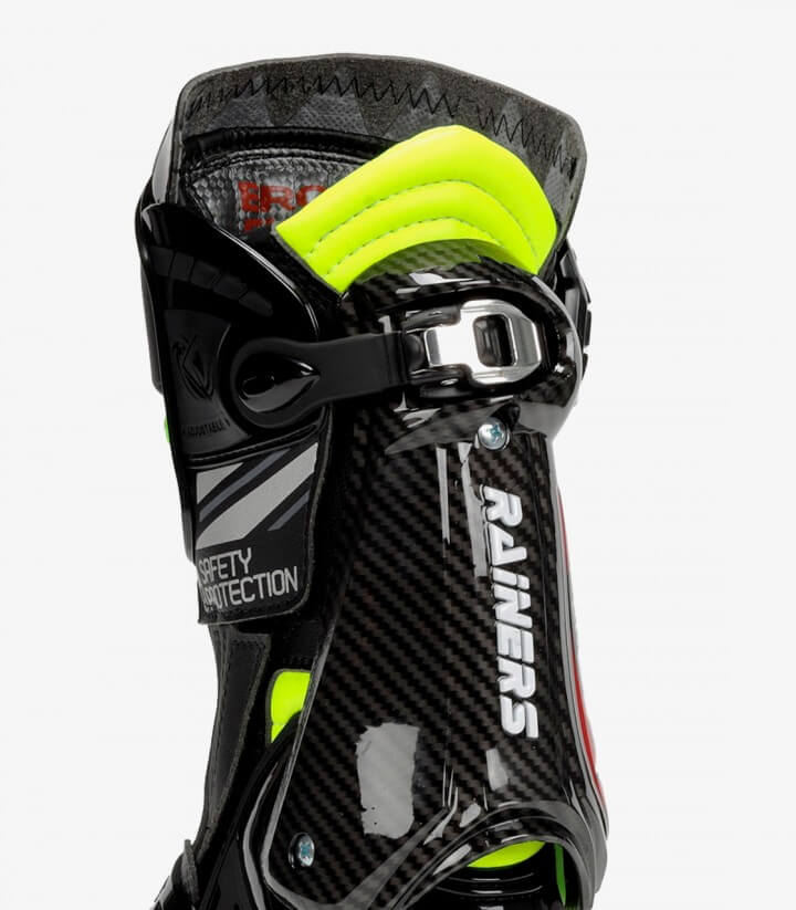 Motorradstiefel Unisex Rainers 999 GP Carbon Schwarz und Neon