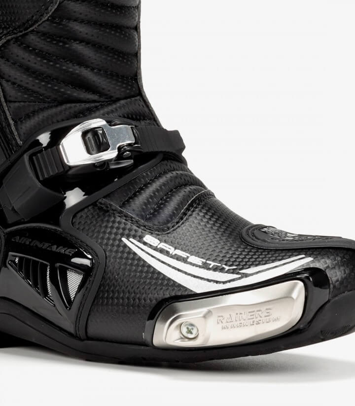 Botas de moto unisex Rainers 999 GP Carbono negro 999GPCARBONON
