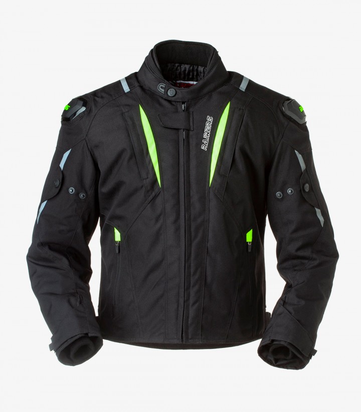 Misuri negro & fluor unisex Winter motorcycle Jacket by Rainers