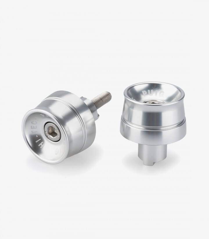 Puig Lenkerendgewichte Speed 21002P in Silber für Kawasaki Ninja 650 (20-26), Ninja 7 Hybrid (24-26), Z650 (20-26)