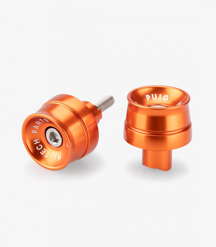 Puig Speed 21002T Bar Ends in Orange for Kawasaki Ninja 650, Ninja 7 Hybrid, Z650