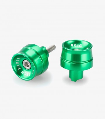 Puig Speed 21002V Bar Ends in Green for Kawasaki Ninja 650, Ninja 7 Hybrid, Z650