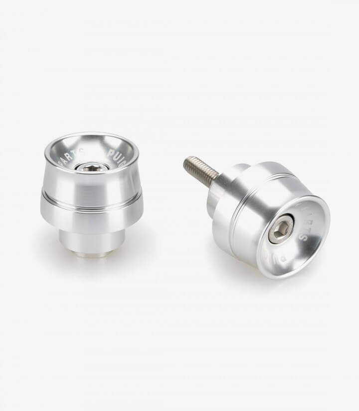 Puig Lenkerendgewichte Speed 21012P in Silber für several Honda models