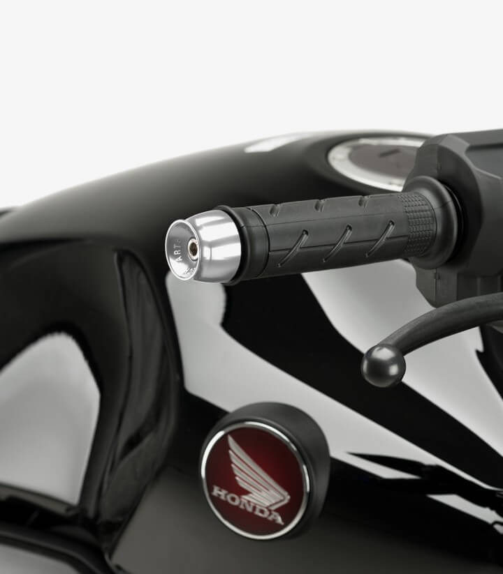 Puig Lenkerendgewichte Speed 21012P in Silber für several Honda models