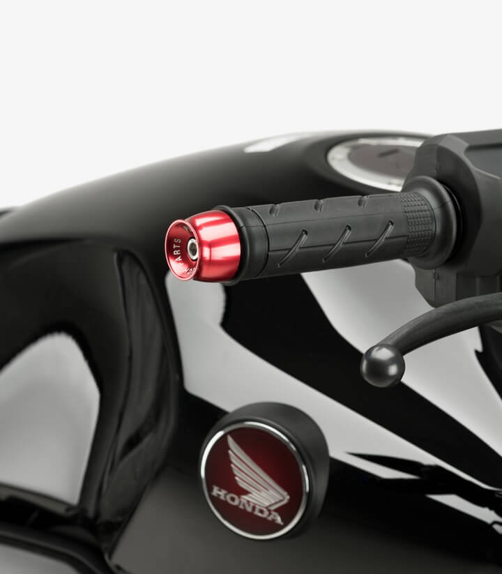 Puig Lenkerendgewichte Speed 21012R in Rot für several Honda models
