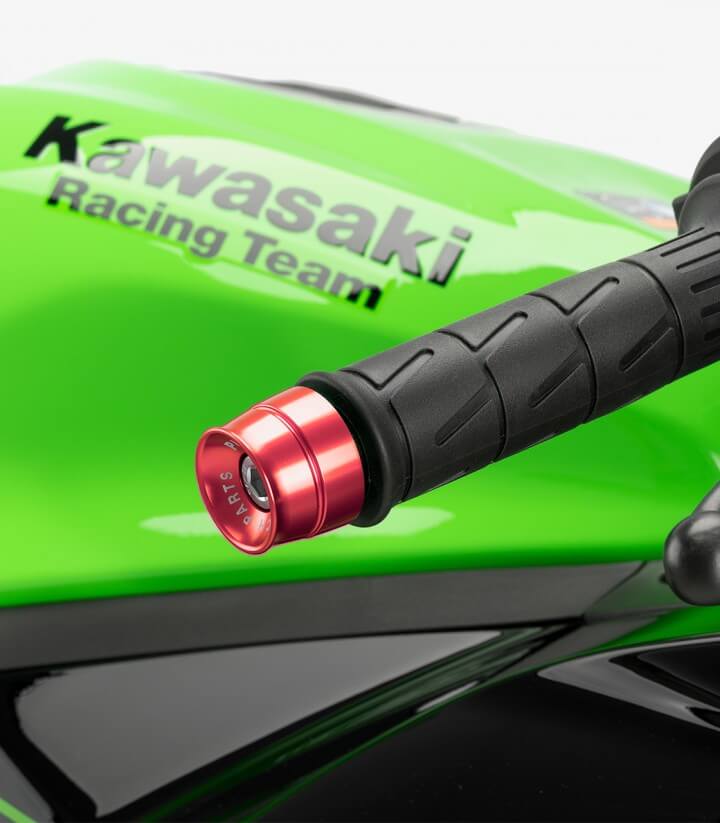 Puig Lenkerendgewichte Speed 21013R in Rot für several Kawasaki models