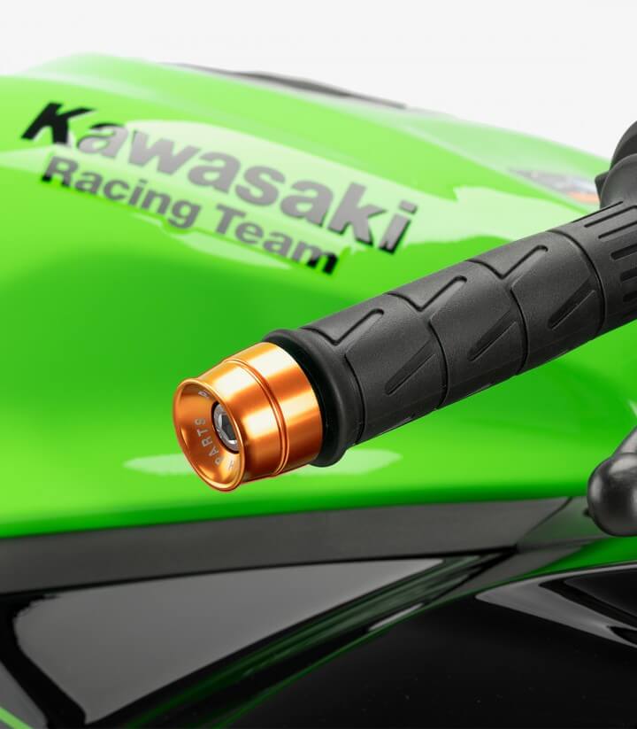 Puig Lenkerendgewichte Speed 21013T in Orange für several Kawasaki models