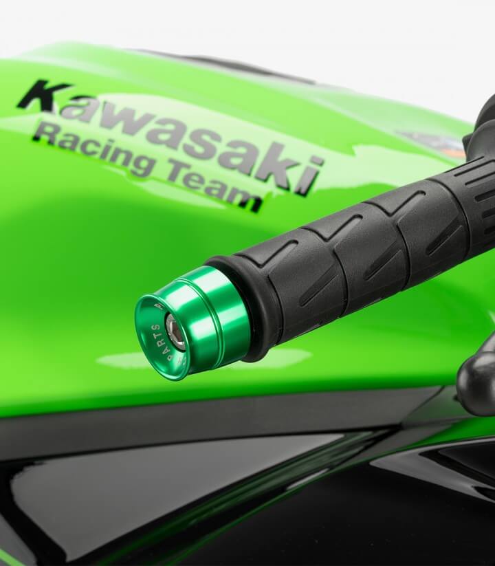 Puig Lenkerendgewichte Speed 21013V in Grün für several Kawasaki models