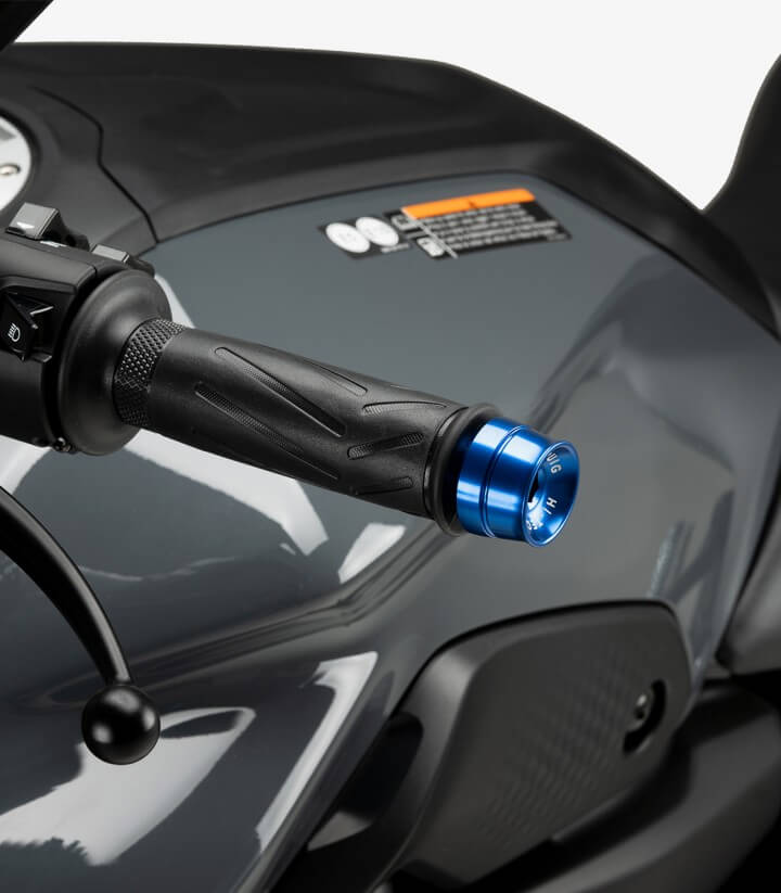 Puig Lenkerendgewichte Speed 21024A in Blau für several Yamaha models