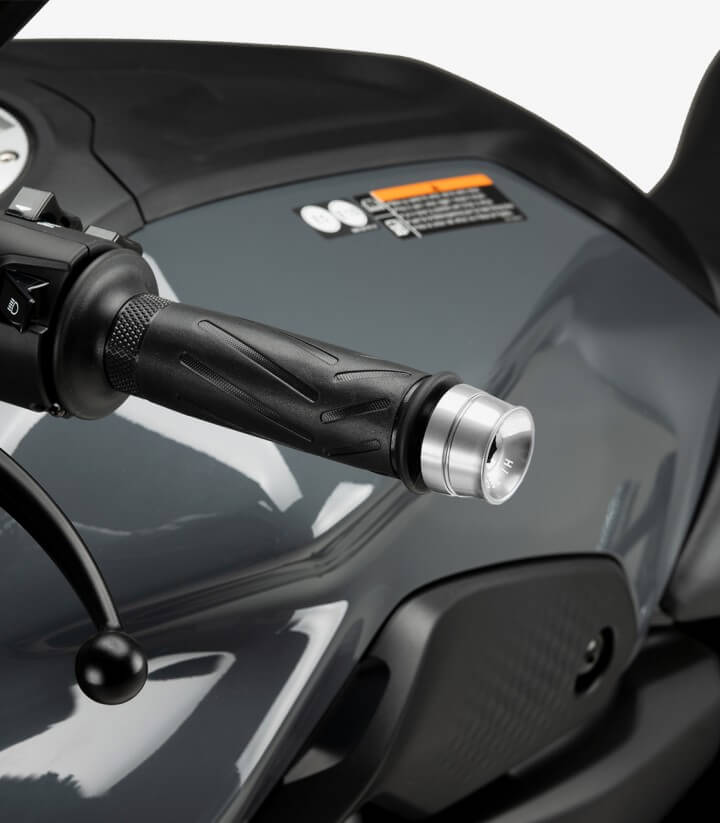 Puig Lenkerendgewichte Speed 21024P in Silber für several Yamaha models