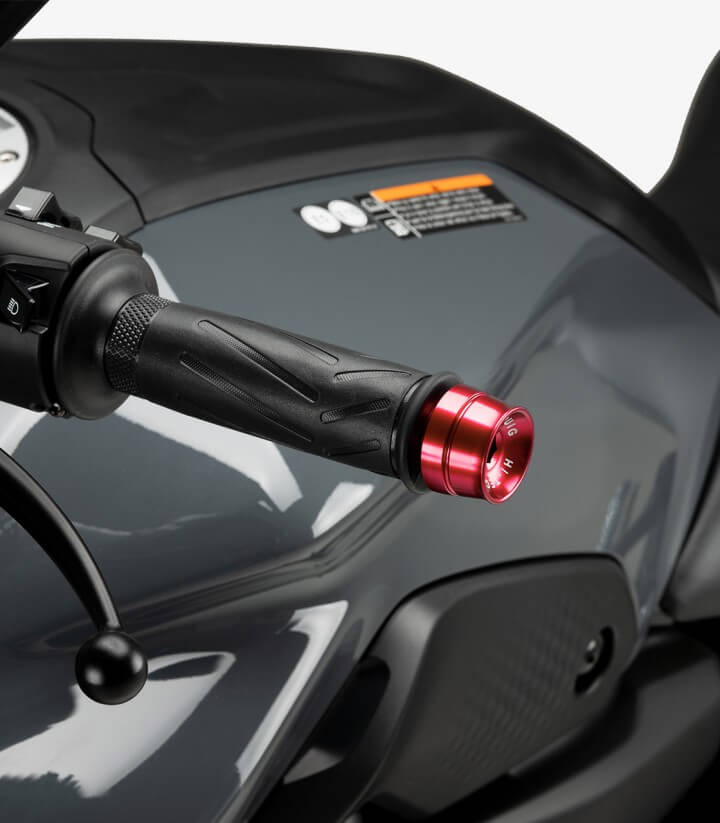 Puig Lenkerendgewichte Speed 21024R in Rot für several Yamaha models
