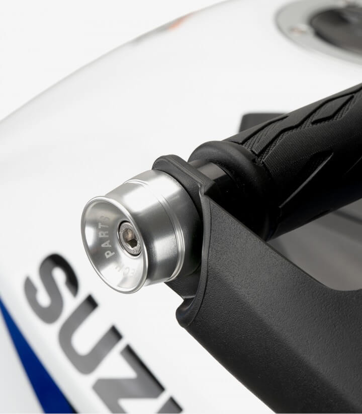Puig Lenkerendgewichte Speed 21030P in Silber für several  Suzuki and Yamaha models
