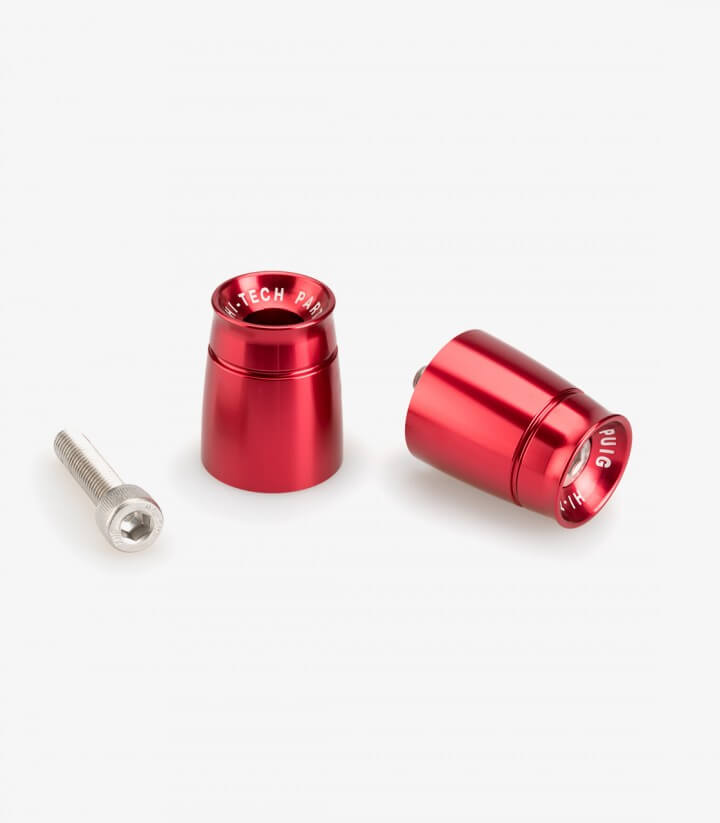 Puig Lenkerendgewichte Sport 21008R in Rot für several Kawasaki models