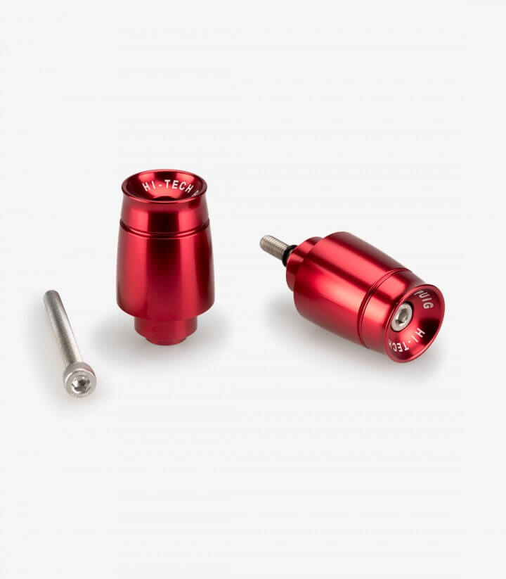Puig Lenkerendgewichte Sport 21009R in Rot für several Honda models