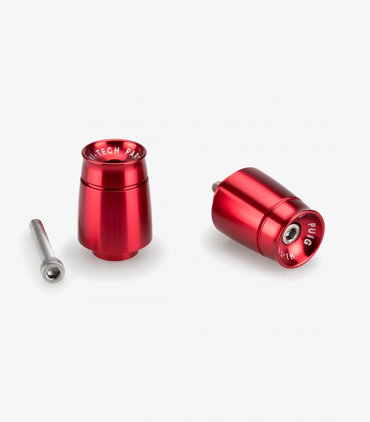 Puig Sport 21010R Bar Ends in Red for Yamaha FJR1300, FZ1, FZ8, FZS600 Fazer, MT-09, YZF-R1/R6