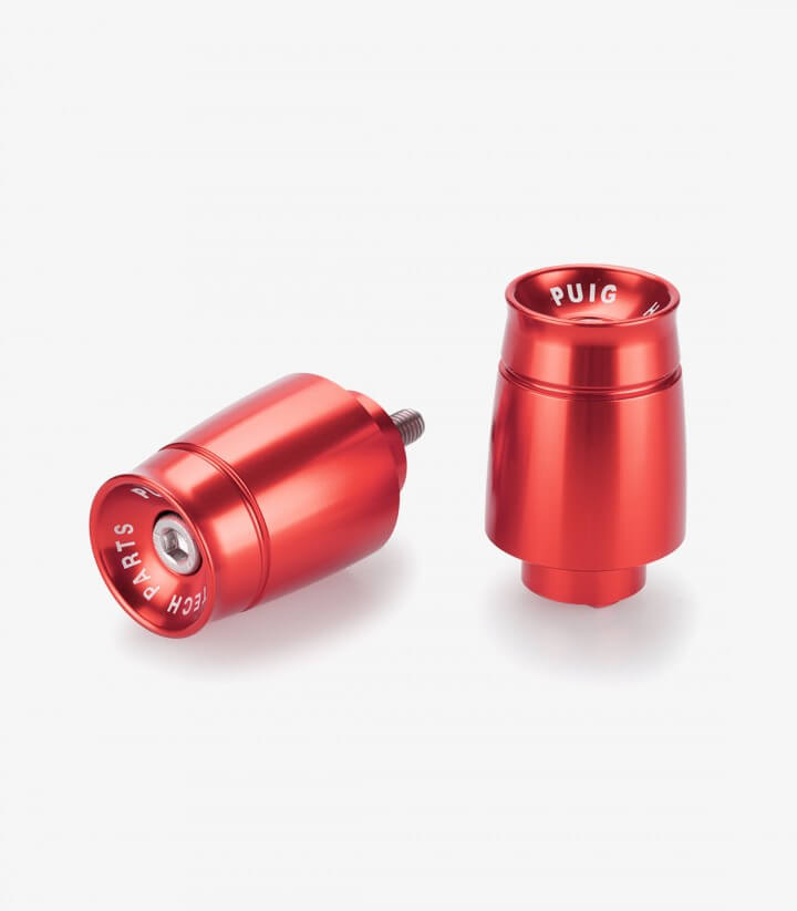 Puig Lenkerendgewichte Sport 21019R in Rot für several Honda models