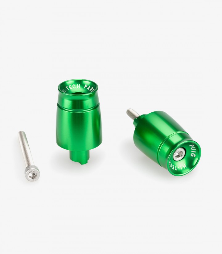 Puig Sport 21026V Bar Ends in Green for Kawasaki Ninja 650, Z650, Ninja 7 Hybrid