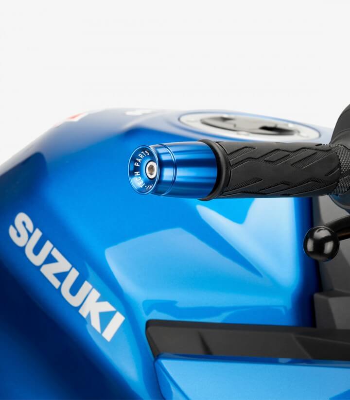 Puig Lenkerendgewichte Sport 21029A in Blau für several  Suzuki and Yamaha models