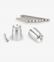 Puig Sport 21029P Bar Ends in Silver for several Suzuki and Yamaha models