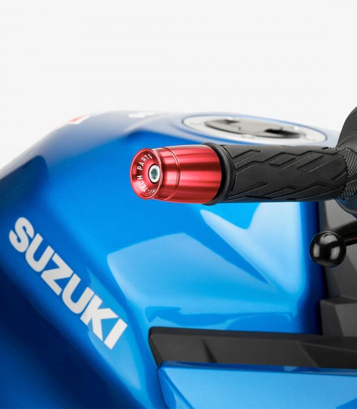 Puig Lenkerendgewichte Sport 21029R in Rot für several  Suzuki and Yamaha models