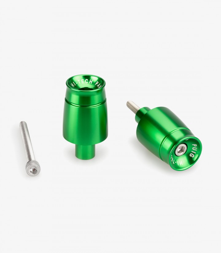 Puig Sport 21031V Bar Ends in Green for Kawasaki Ninja 650, Ninja H2 SX/SE, Versys-X 300, Z650