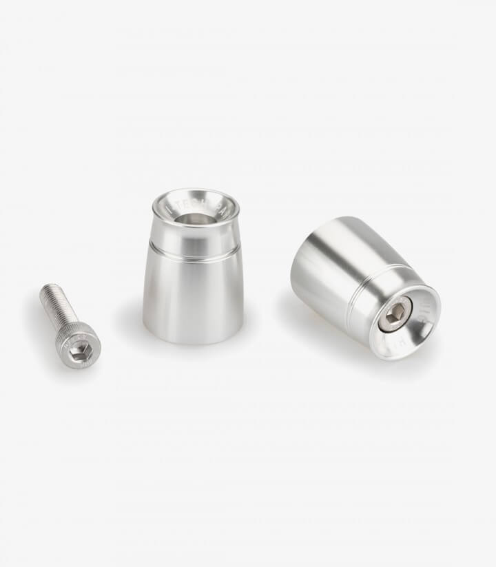 Puig Lenkerendgewichte Sport 21034P in Silber für Kymco AK550 (17-23) / Premium (24-26)