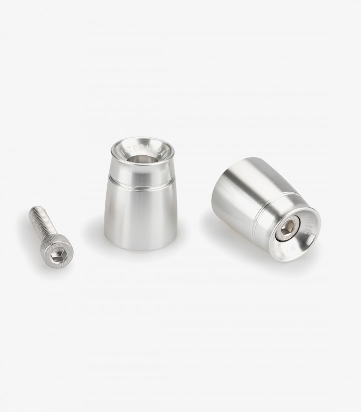 Puig Sport 21034P Bar Ends in Silver for Kymco AK550