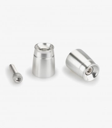 Puig Lenkerendgewichte Sport 21034P in Silber für Kymco AK550 (17-23) / Premium (24-26)
