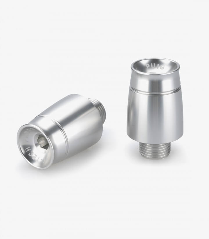 Puig Lenkerendgewichte Sport 21358P in Silber für Aprilia RSV4 (21-24), Benelli Leoncino Bobber 400 (26), Ducati Panigale V2 (25