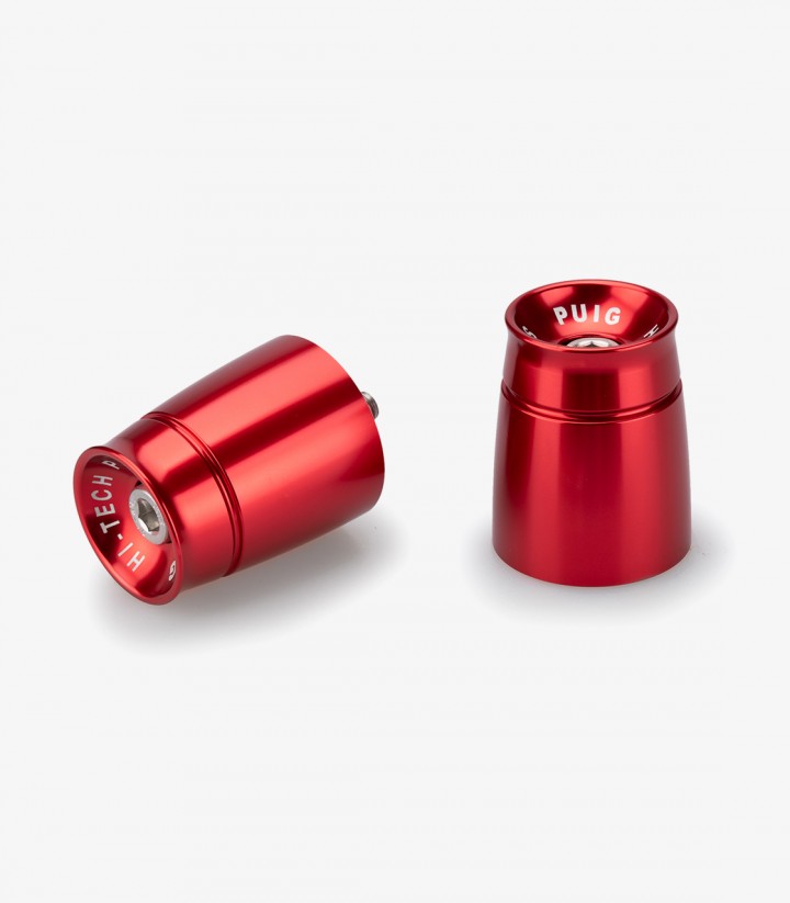 Puig Sport 21541R Bar Ends in Red for Benelli Leoncino 800/Trail