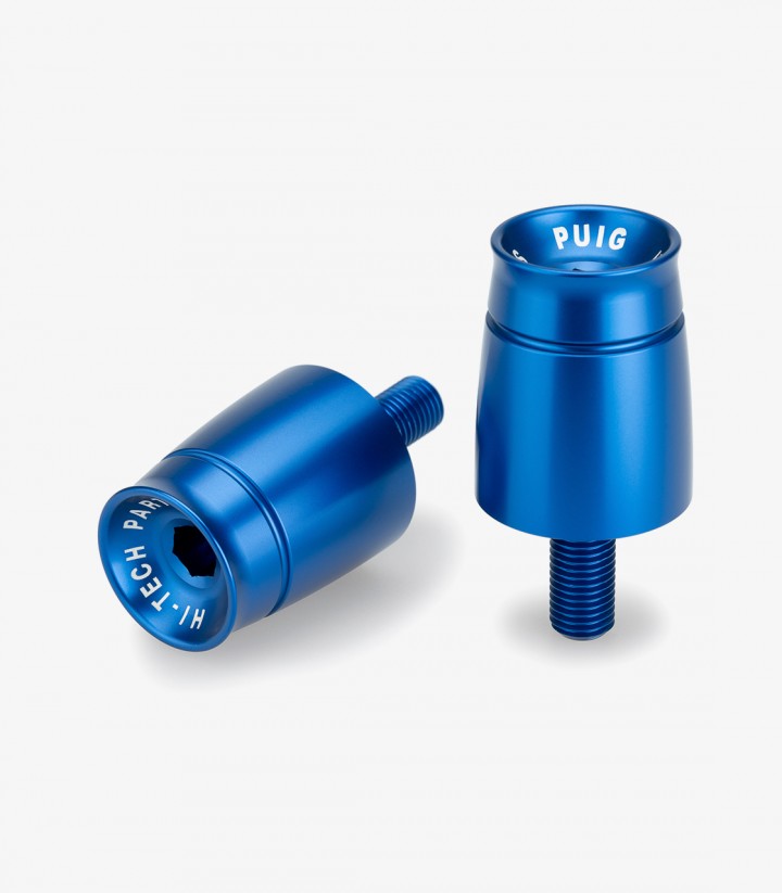 Puig Sport 21968A Bar Ends in Blue for Suzuki V-Strom 800 Tech