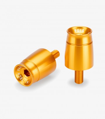 Puig Sport 21968O Bar Ends in Golden for Suzuki V-Strom 800 Tech