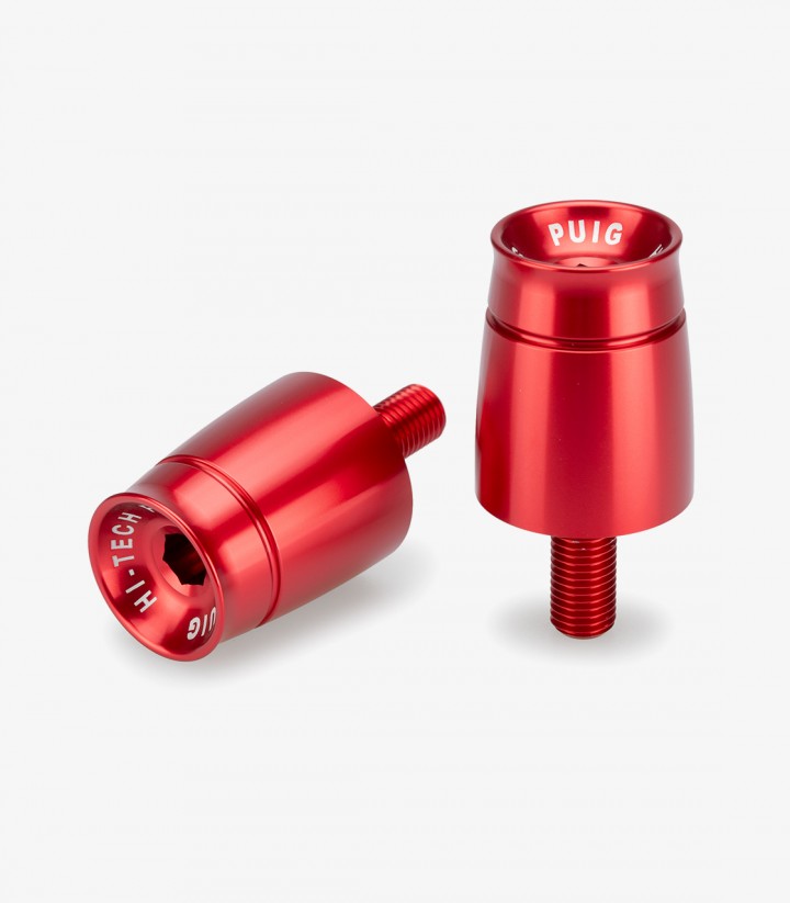 Puig Sport 21968R Bar Ends in Red for Suzuki V-Strom 800 Tech