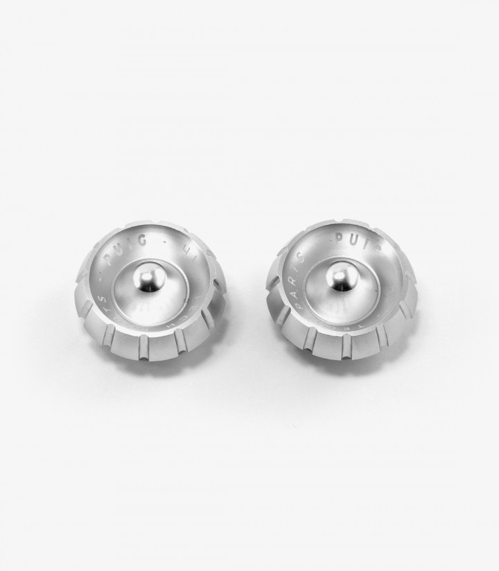 Set of Silver ends for Puig Thruster bar ends